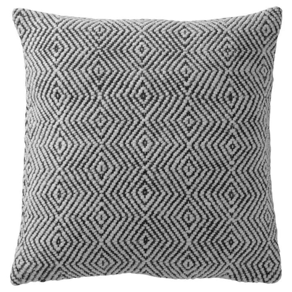 Ikea Dammott Pillow Cushion Cover 20" x 20" Dark gray /White New 705.682.25